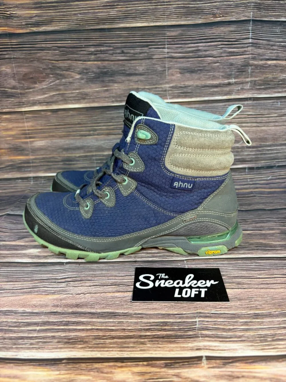 Ahnu‎ Sugarpine Waterproof Hiking Boots Blue Teal Women's Athletic Size 8